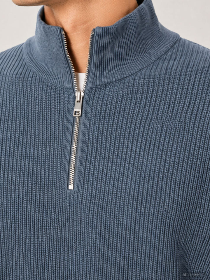 JPRBLACONNOR KNIT HALF ZIP
