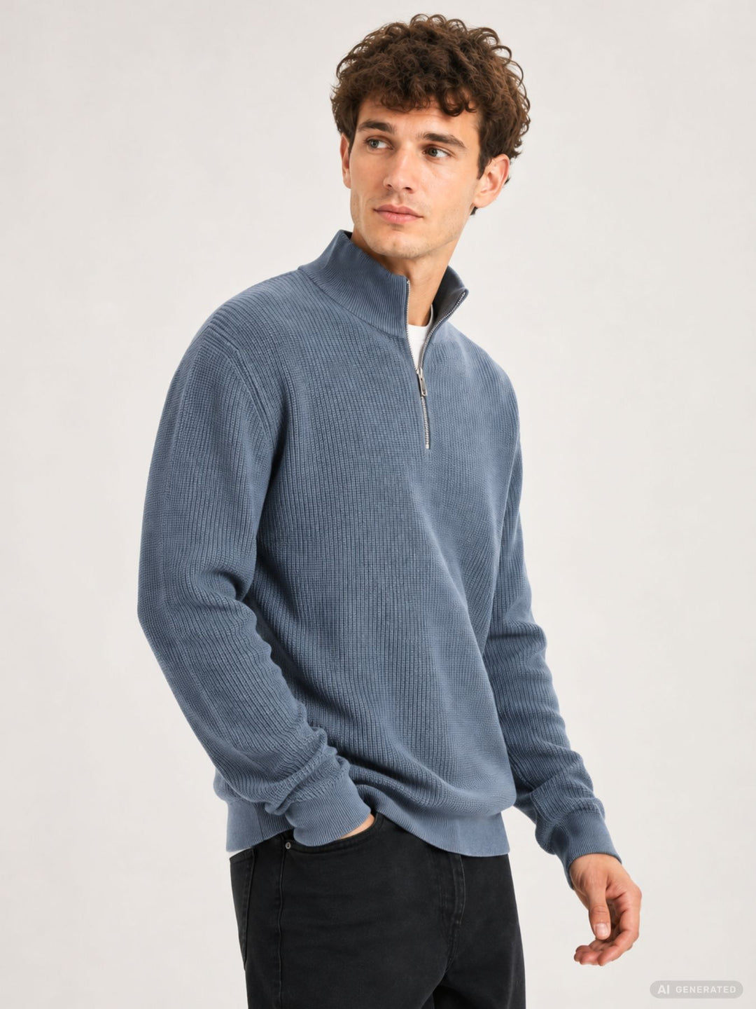 JPRBLACONNOR KNIT HALF ZIP
