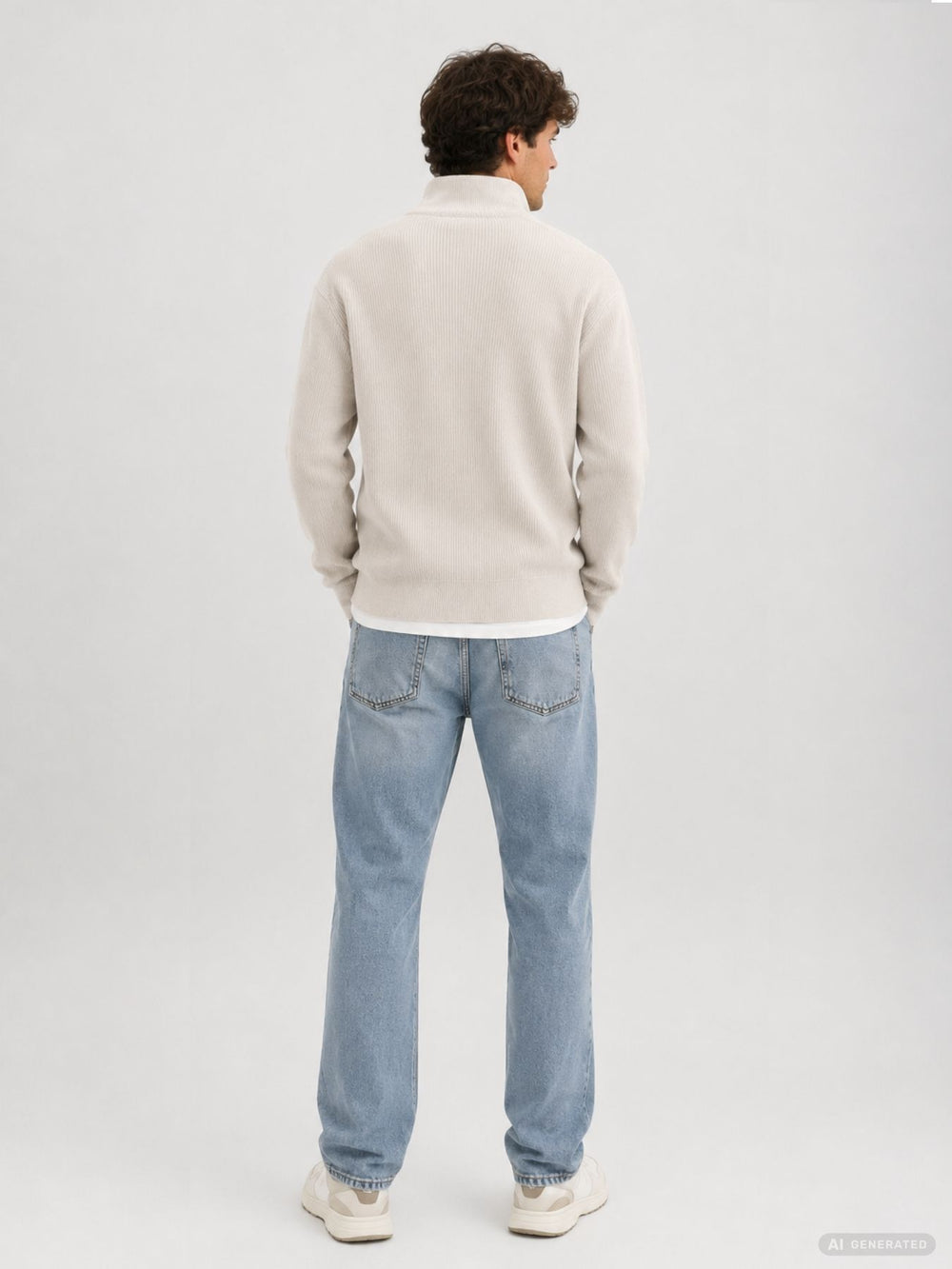 JPRBLACONNOR KNIT HALF ZIP