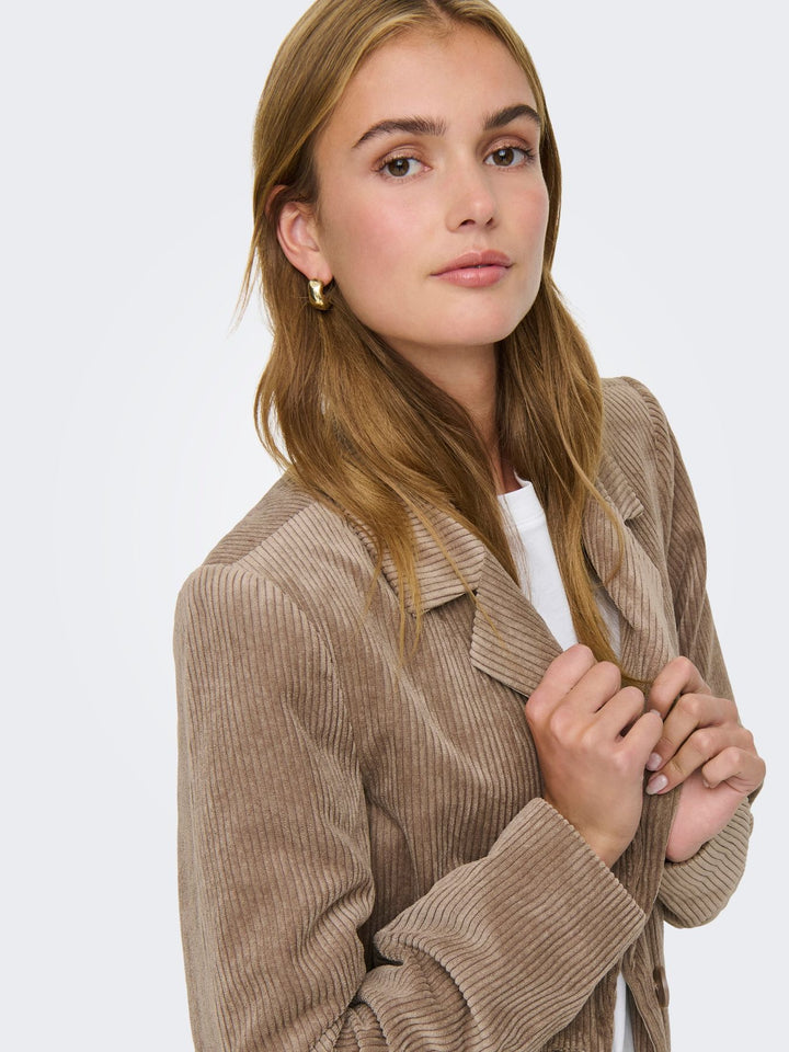 Damen ONLASTRID CORDOROY COAT CS OTW Fossil