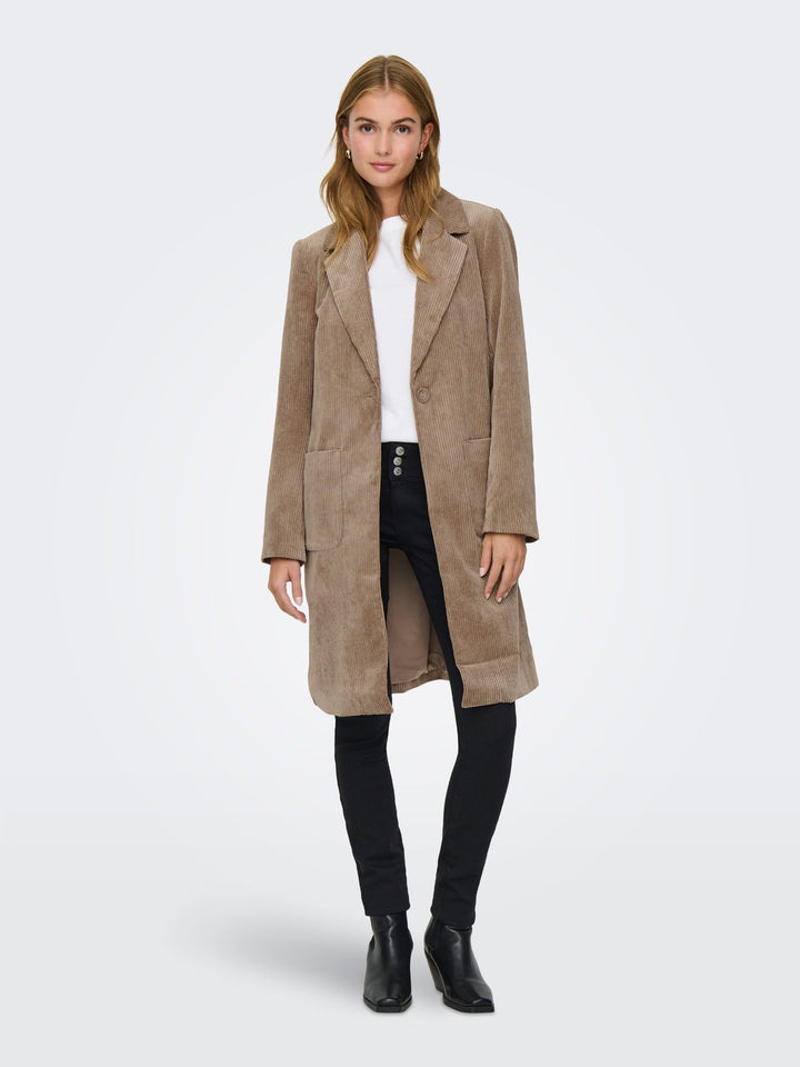 Damen ONLASTRID CORDOROY COAT CS OTW Fossil