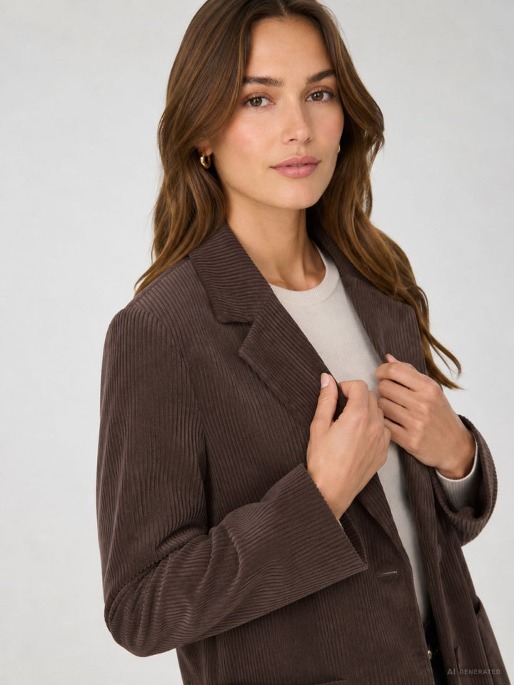 ONLASTRID CORDOROY COAT OTW Coffee Bean