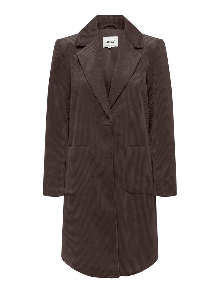 ONLASTRID CORDOROY COAT OTW Coffee Bean