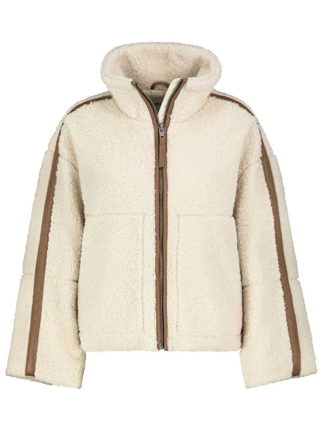 Teddyplüsch Jacke Damen mit Leder