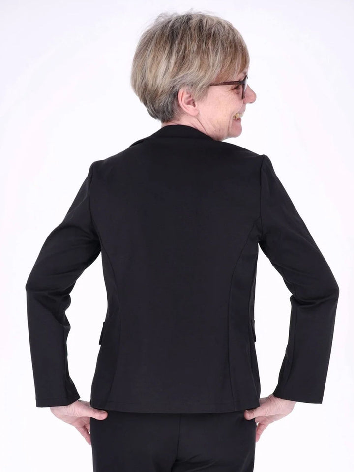 Schwarzer Damen Blazer – Made in Italy