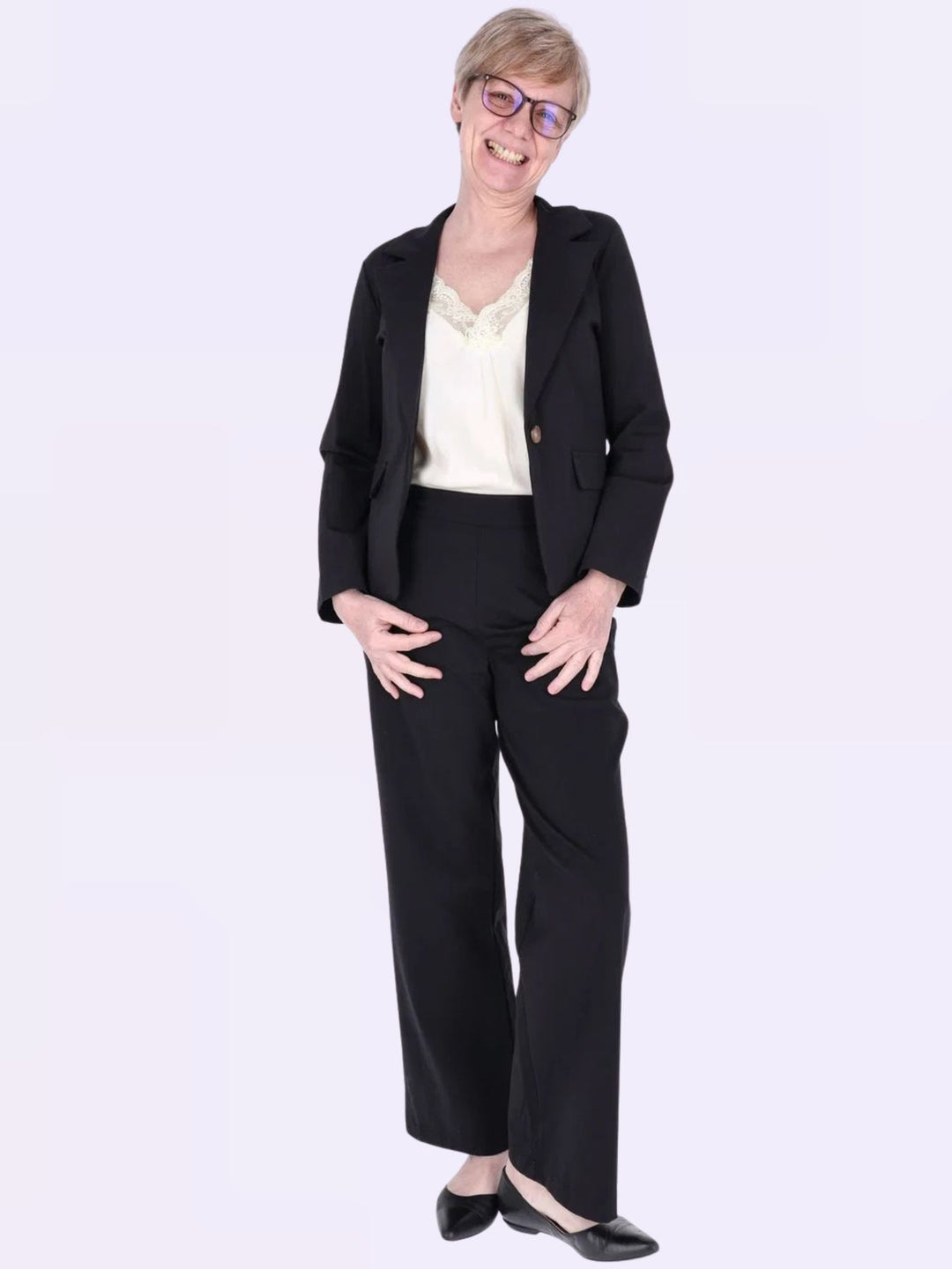 Schwarzer Damen Blazer – Made in Italy