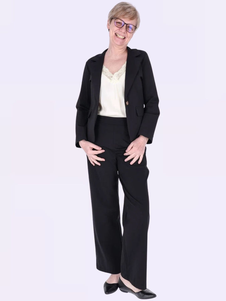 Schwarzer Damen Blazer – Made in Italy