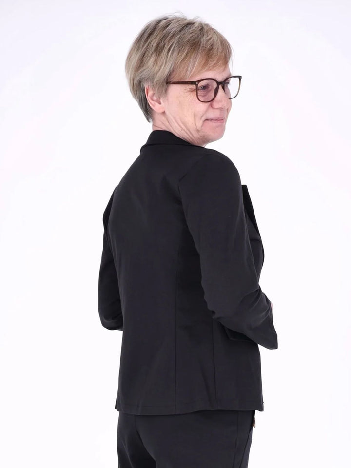 Schwarzer Damen Blazer – Made in Italy