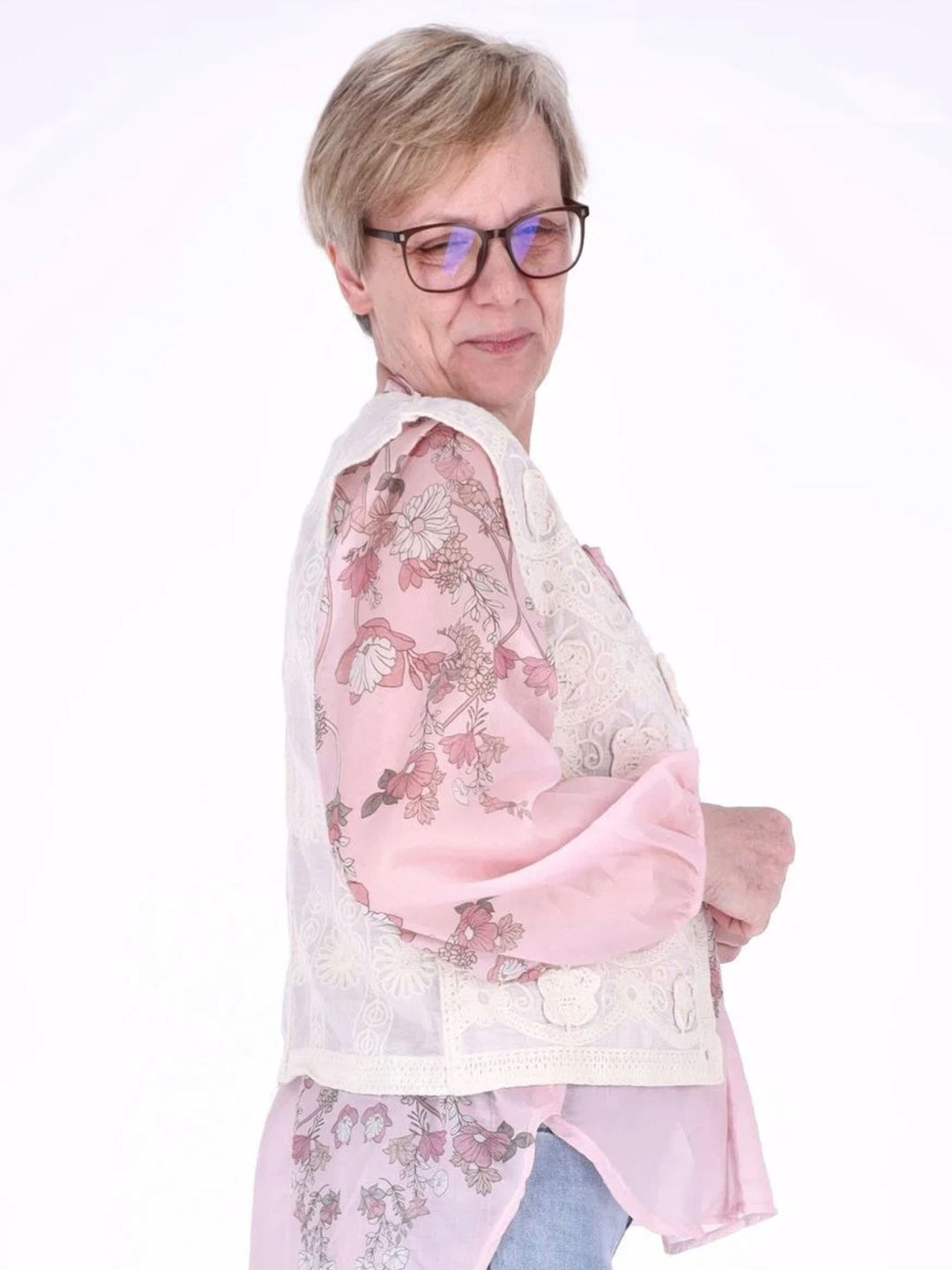 Damen Weste im Boho-Stil mit Stickerei & V-Ausschnitt