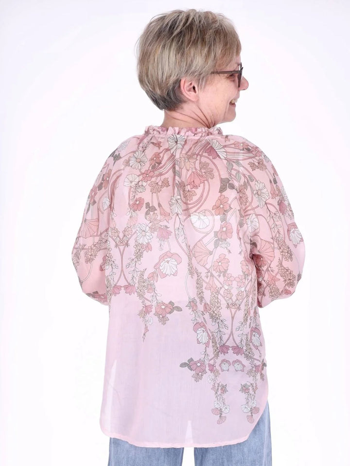 Carmen Blusenshirt Damen AOP Blumen