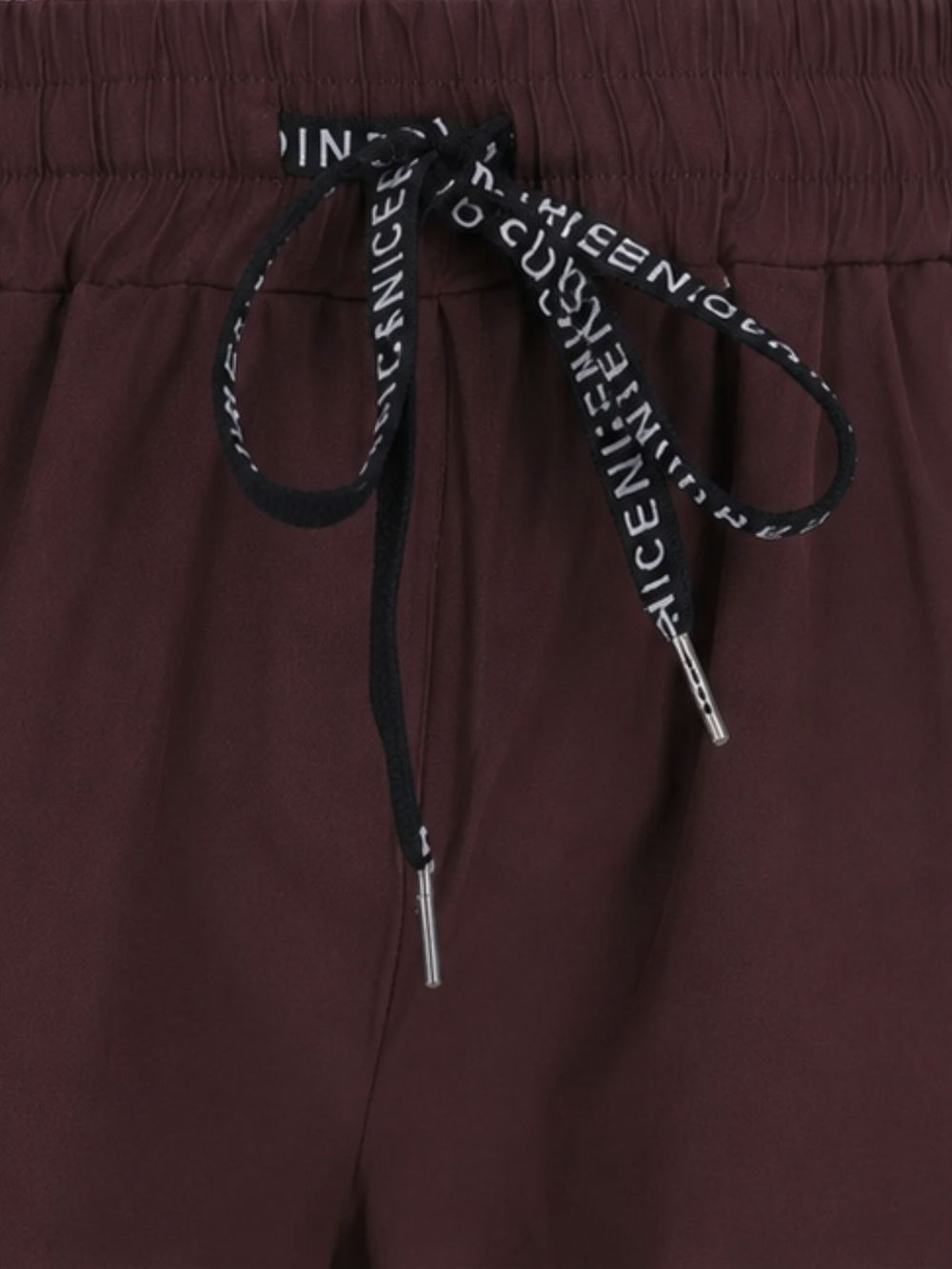 Braune Damenhose mit elastischem Bund & variabler Beinlänge