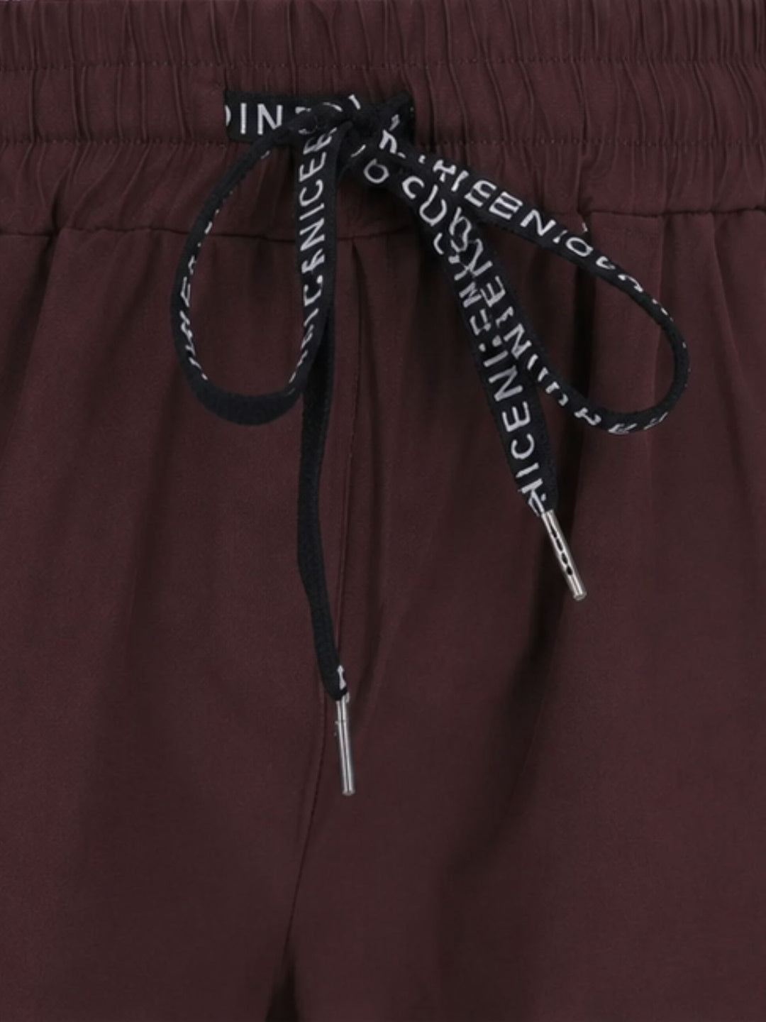 Braune Damenhose mit elastischem Bund & variabler Beinlänge