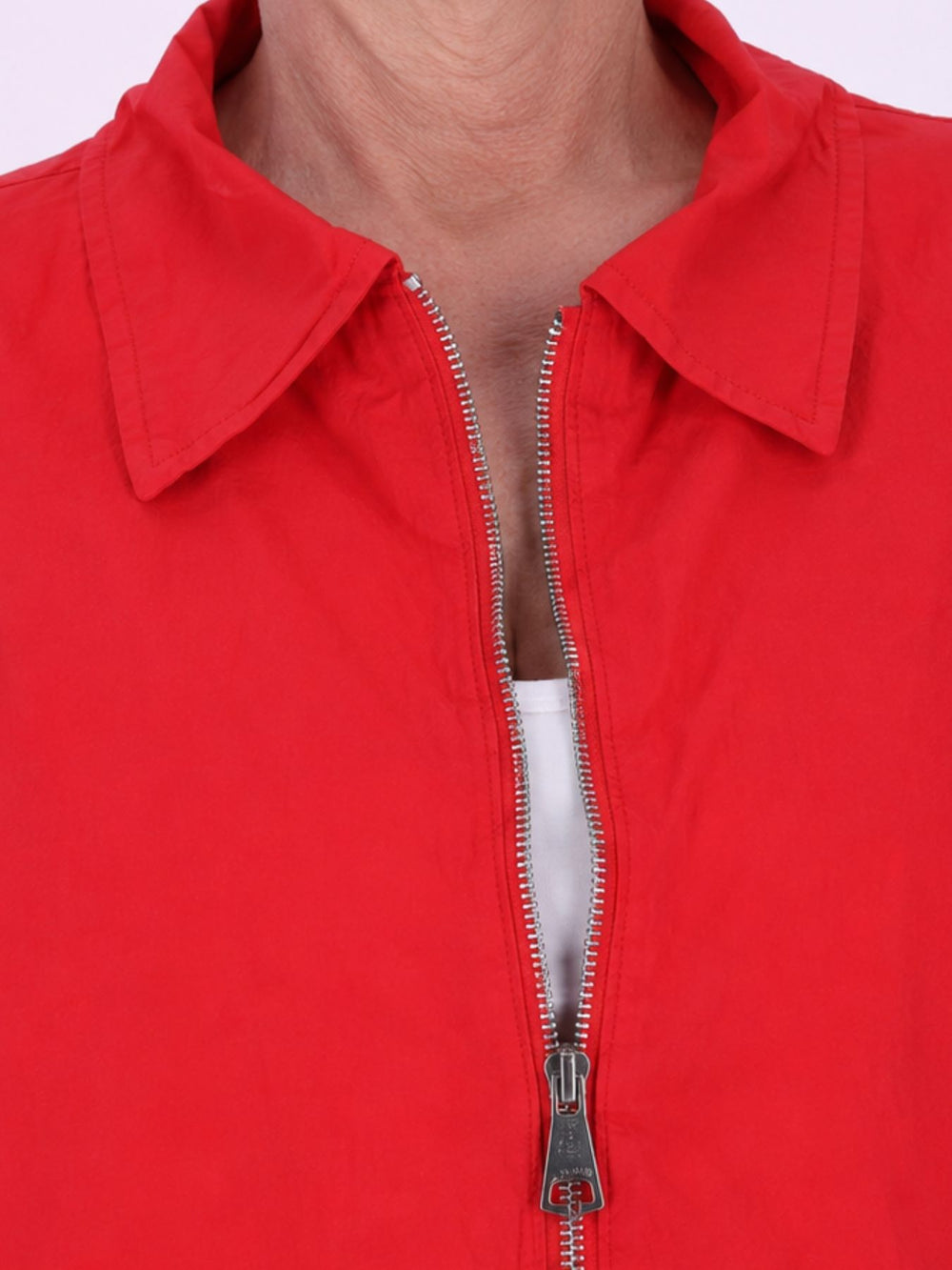 Rote Damenjacke mit Ballonärmeln & 3/4-Arm