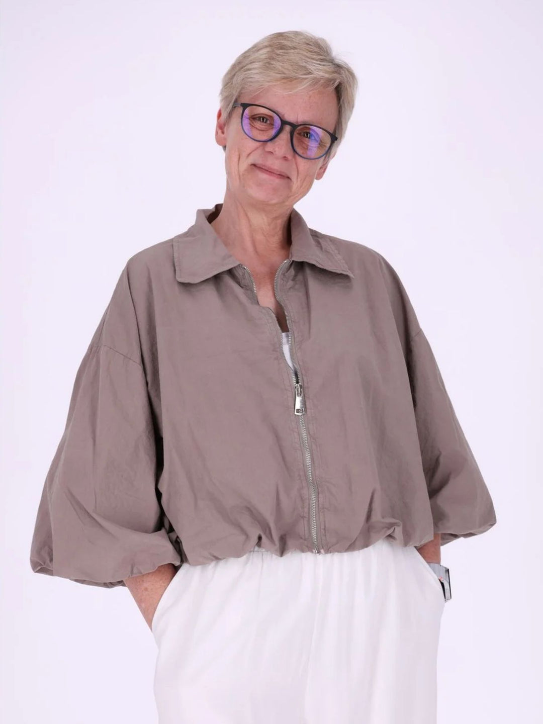 Fango Damenjacke mit Ballonärmeln & 3/4-Arm