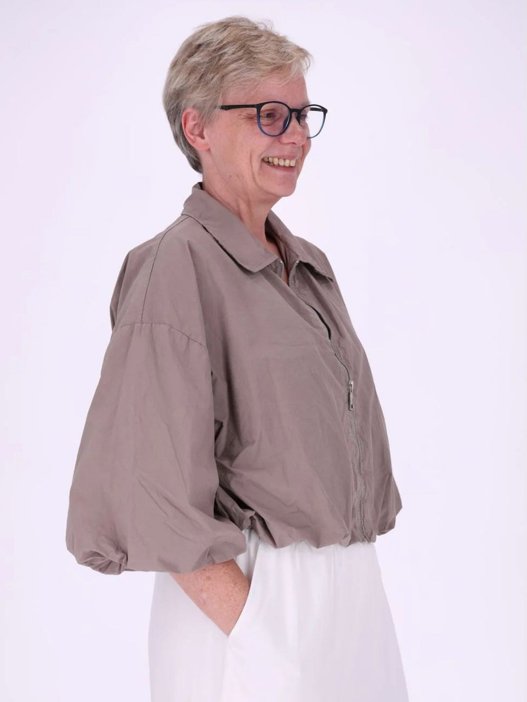 Fango Damenjacke mit Ballonärmeln & 3/4-Arm