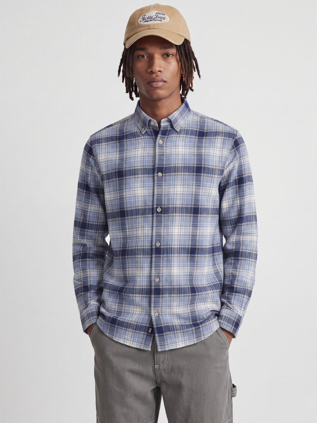 JPRBLUHARVEY CHECK L/S SHIRT SN