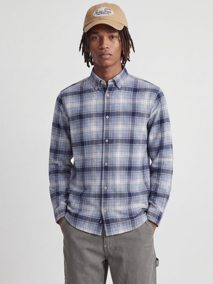 JPRBLUHARVEY CHECK L/S SHIRT SN