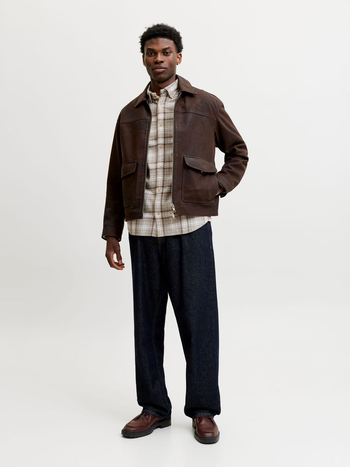JPRBLUHARVEY CHECK L/S SHIRT SN