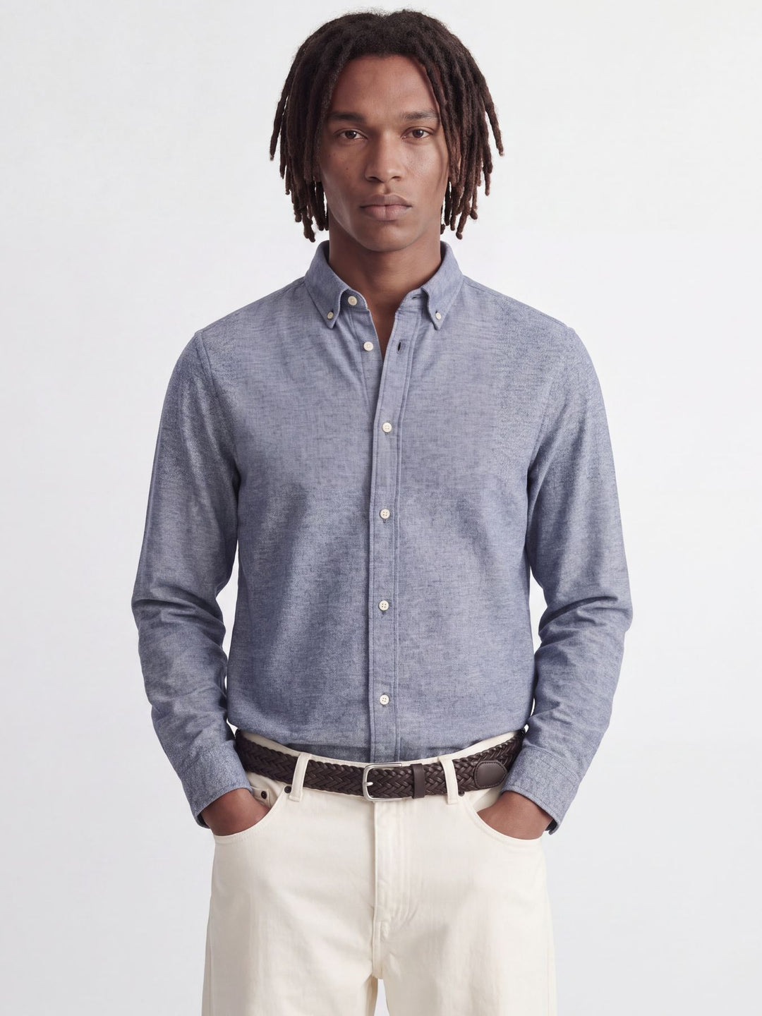 JPRBLUHARVEY TWILL SOLID L/S SHIRT