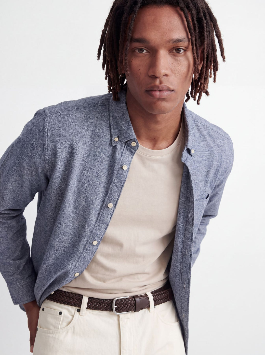 JPRBLUHARVEY TWILL SOLID L/S SHIRT