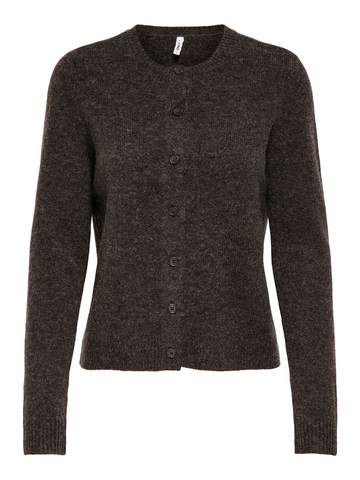 Damen Strickjacke in Mole Melange mit Knopfleiste von Only