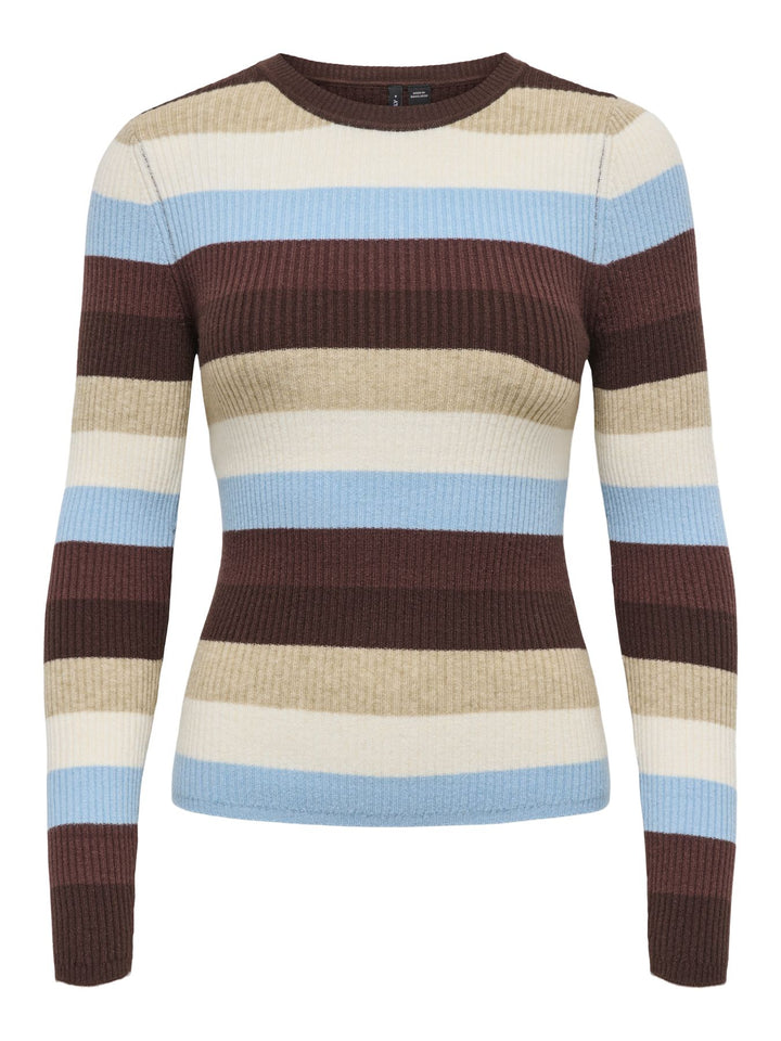 Damen Strickpullover in Coffee Bean, Humus & Birch von Only