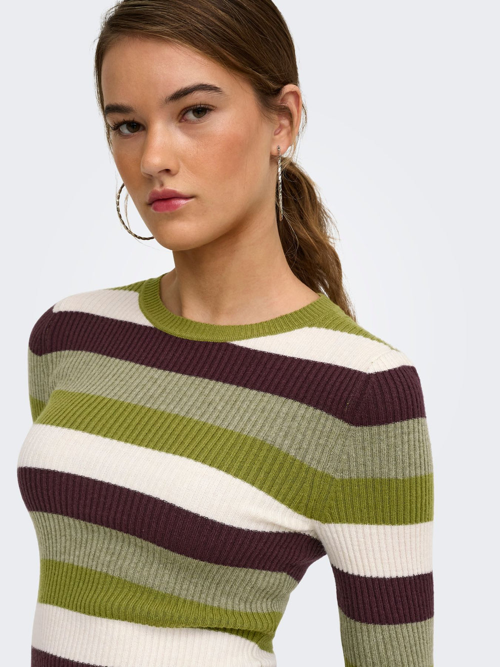 Damen Strickpullover in Cardamom Seed, Birch, Fudge & Sphagnum von Only