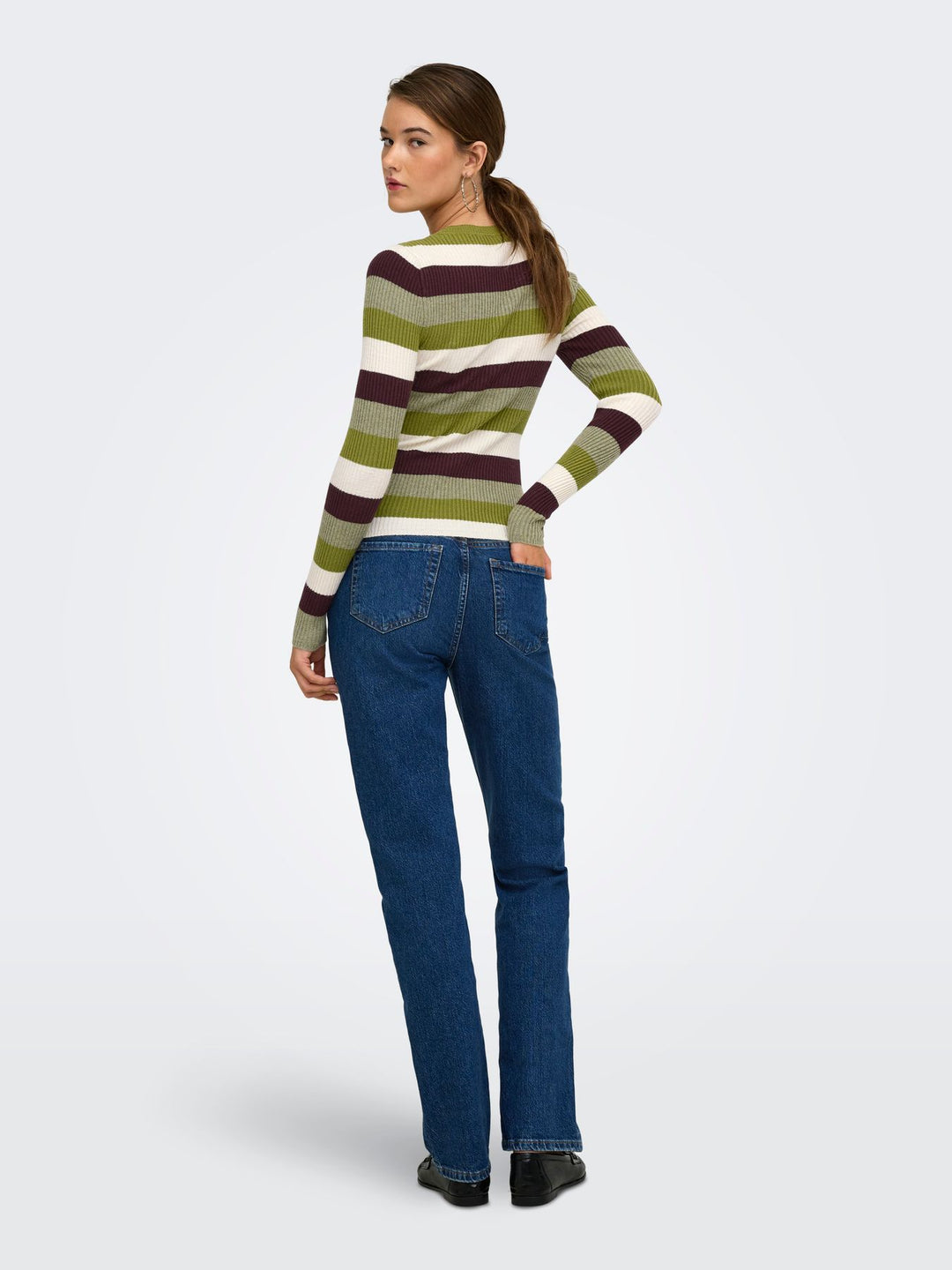 Damen Strickpullover in Cardamom Seed, Birch, Fudge & Sphagnum von Only