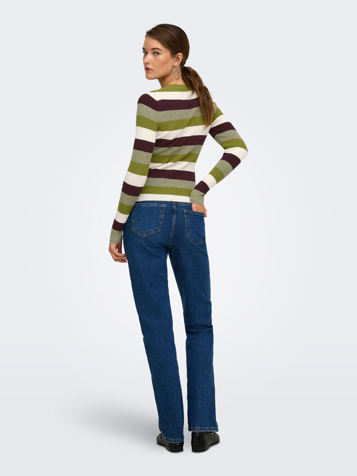 Damen Strickpullover in Cardamom Seed, Birch, Fudge & Sphagnum von Only