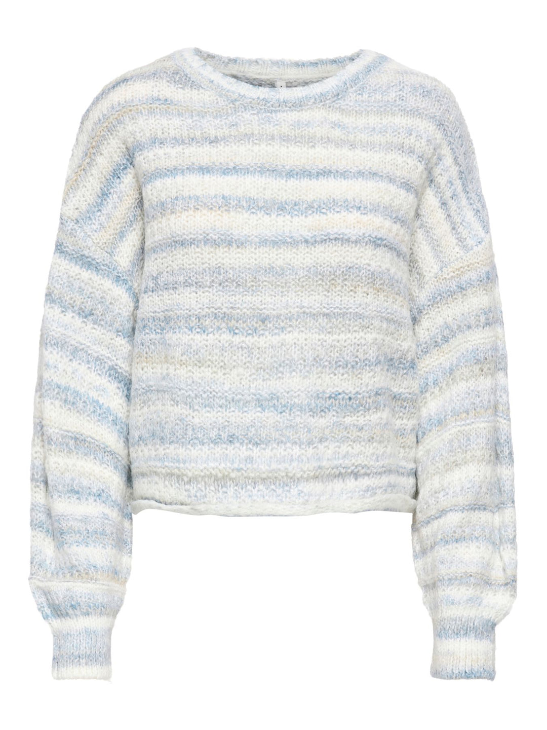 Damen Strickpullover in Cloud Dancer & Windward Blue von Only