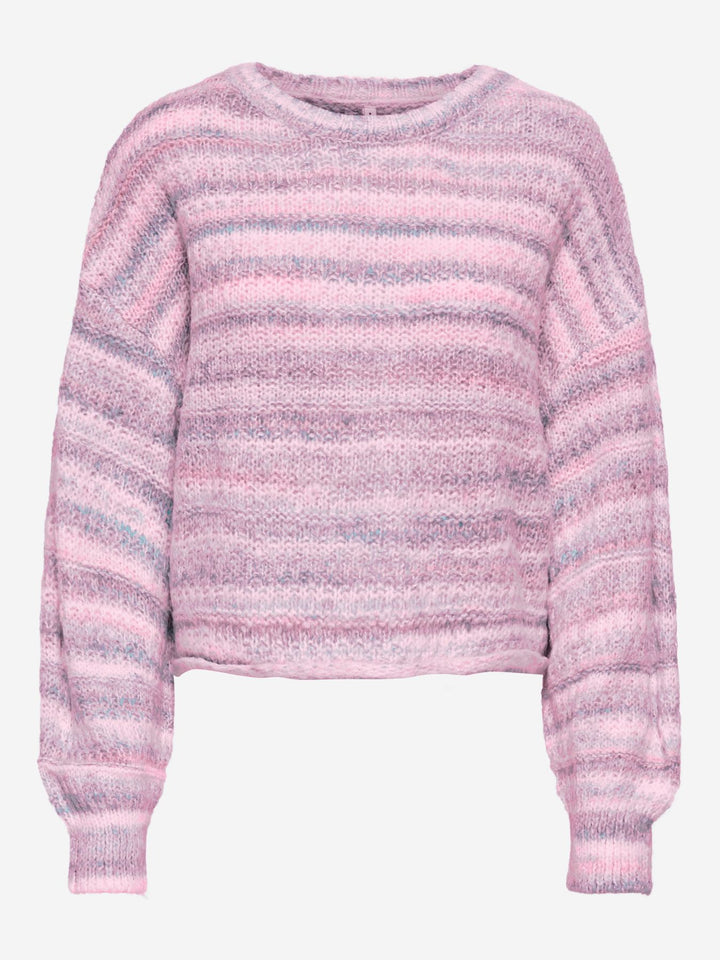 Damen Strickpullover in Cyclamen Space Dyed von Only
