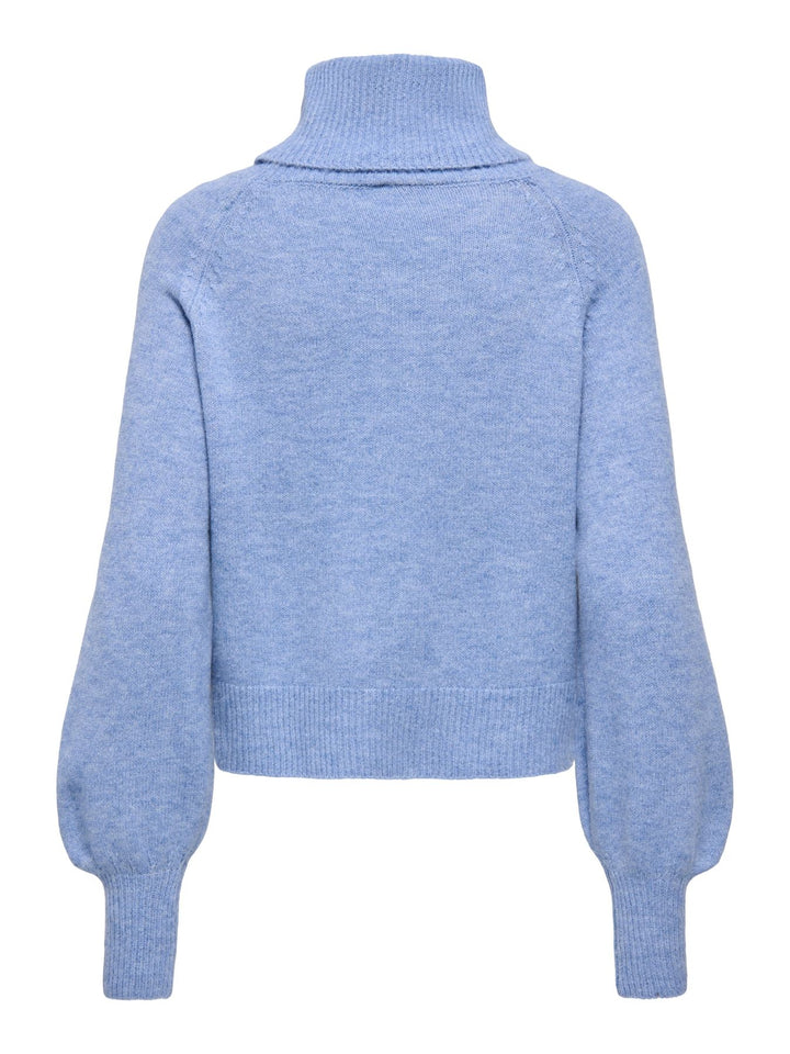 Damen Rollkragen-Strickpullover in High Tide Melange von Only