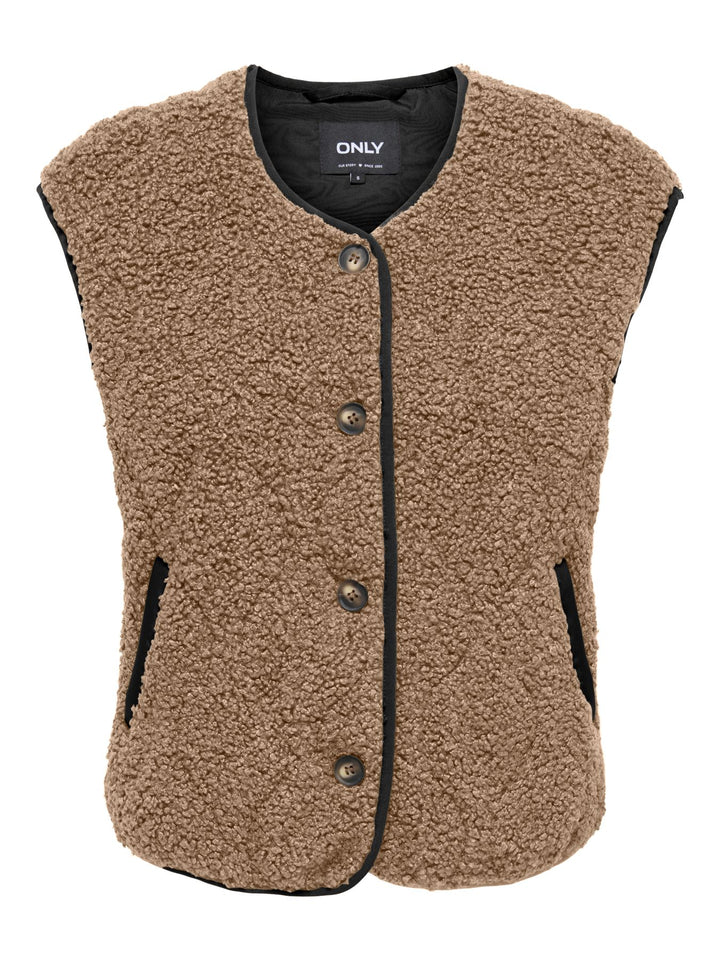 Damen Weste in Tigers Eye & Schwarz von Only