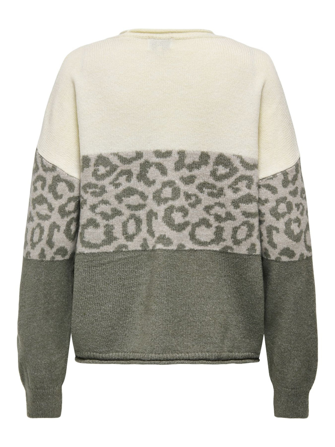 Damen Strickpullover mit Rundhalsausschnitt & tief angesetzten Schultern in Grün