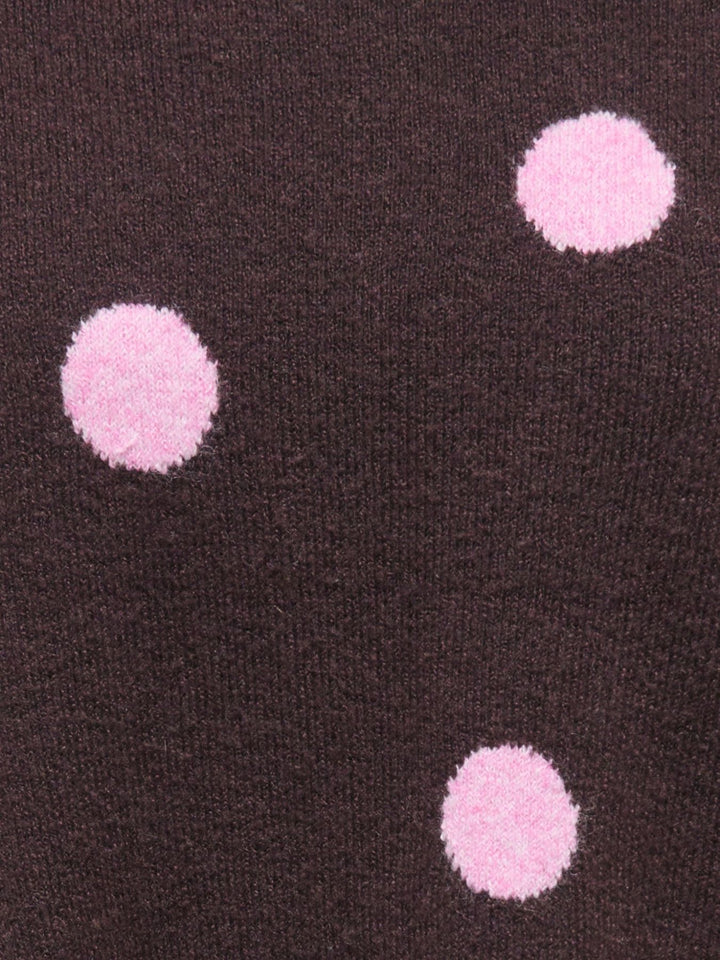 Damen Strickpullover mit Punkten & Rundhalsausschnitt