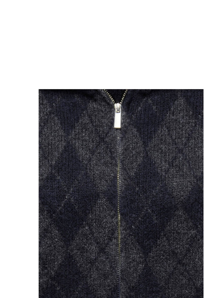 Damen Strickjacke in Night Sky mit hochgeschlossenem Ausschnitt
