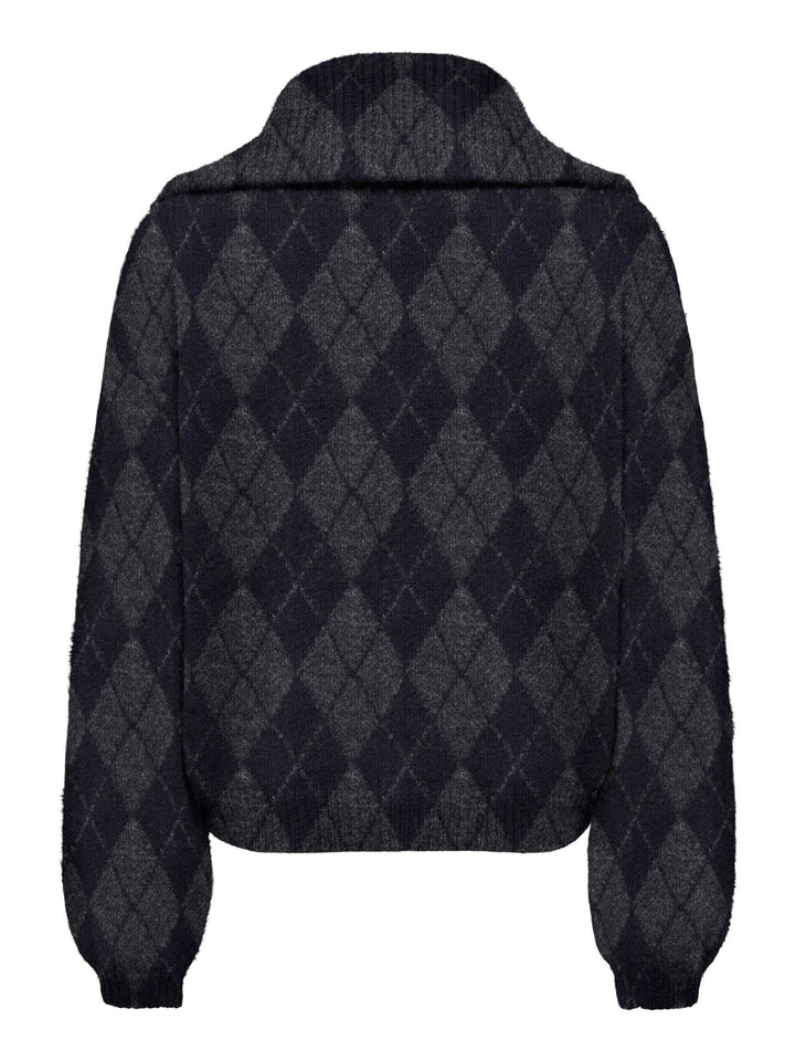 Damen Strickjacke in Night Sky mit hochgeschlossenem Ausschnitt