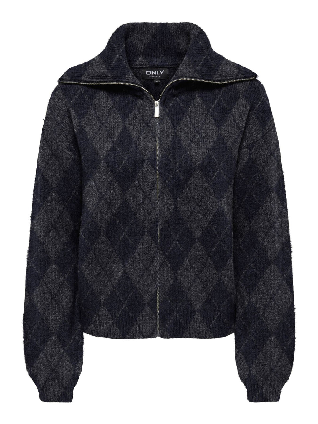 Damen Strickjacke in Night Sky mit hochgeschlossenem Ausschnitt