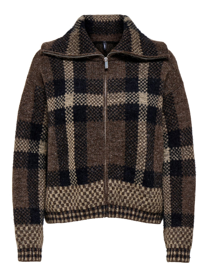 Damen Strickjacke in Black, Chocolate Martini & Biscotti
