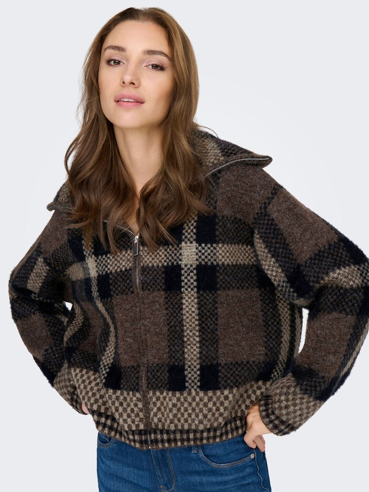 Damen Strickjacke in Black, Chocolate Martini & Biscotti