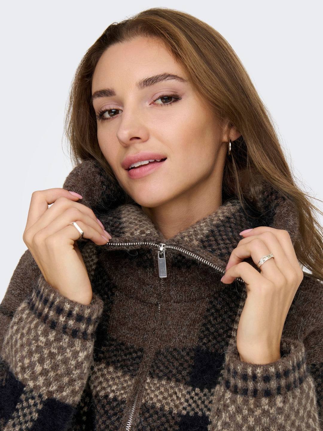 Damen Strickjacke in Black, Chocolate Martini & Biscotti