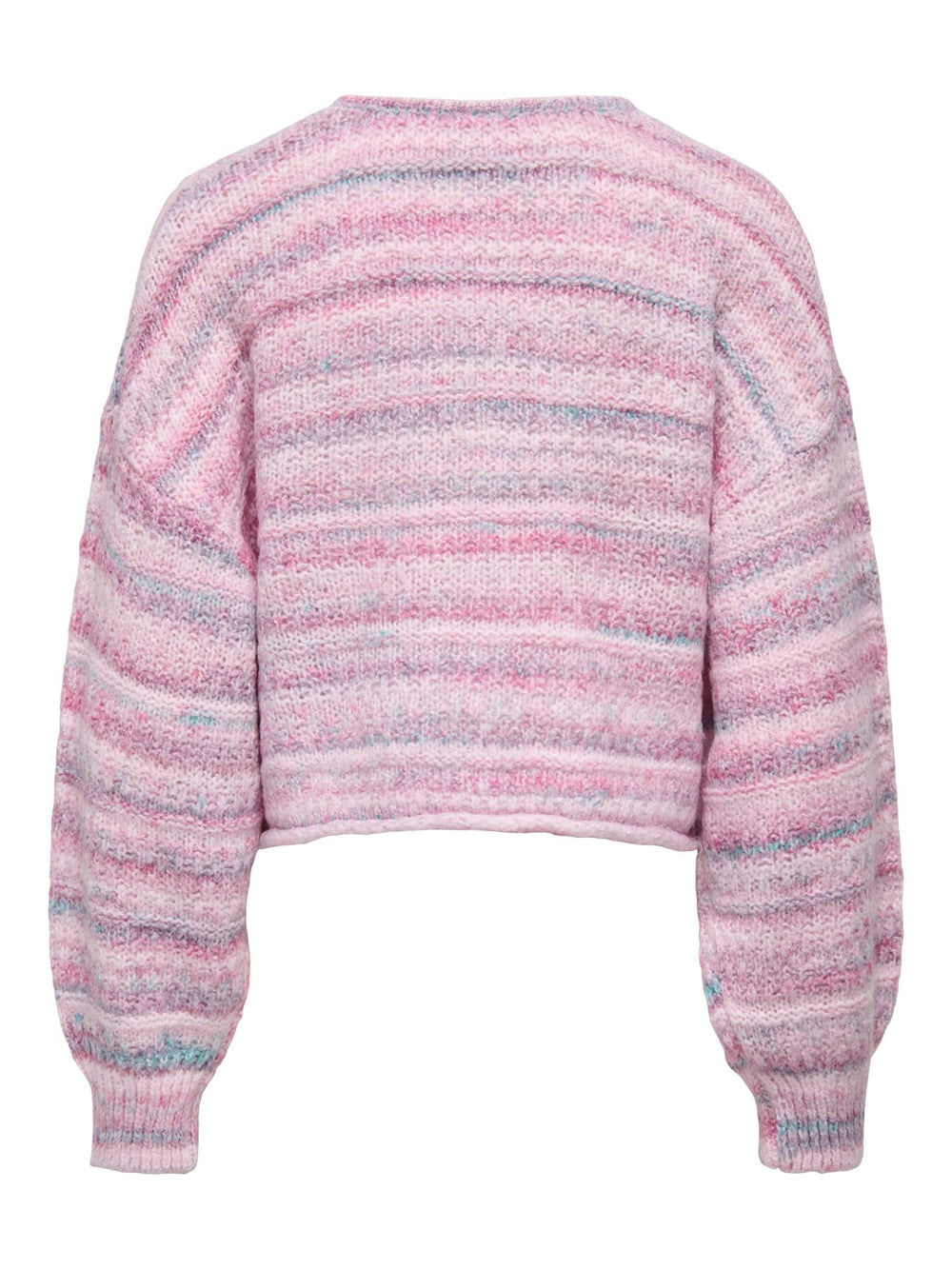 Rosa Damen Strickjacke mit Bindeverschluss & Rundhalsausschnitt