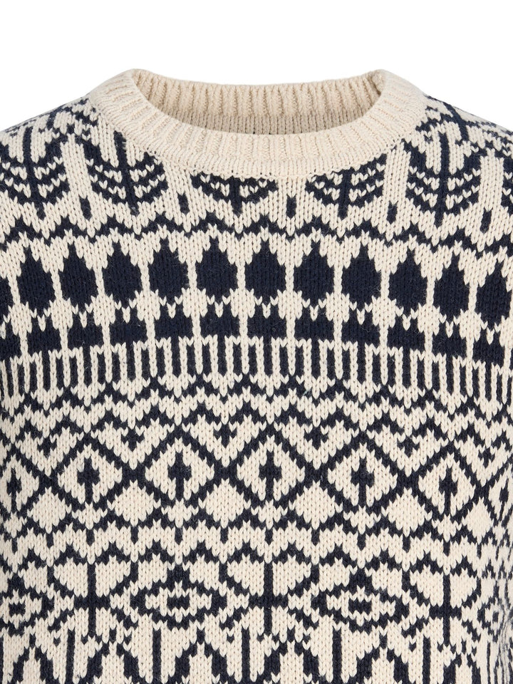 Beiger Herren Strickpullover mit Rundhalsausschnitt