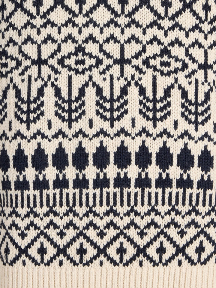 Beiger Herren Strickpullover mit Rundhalsausschnitt