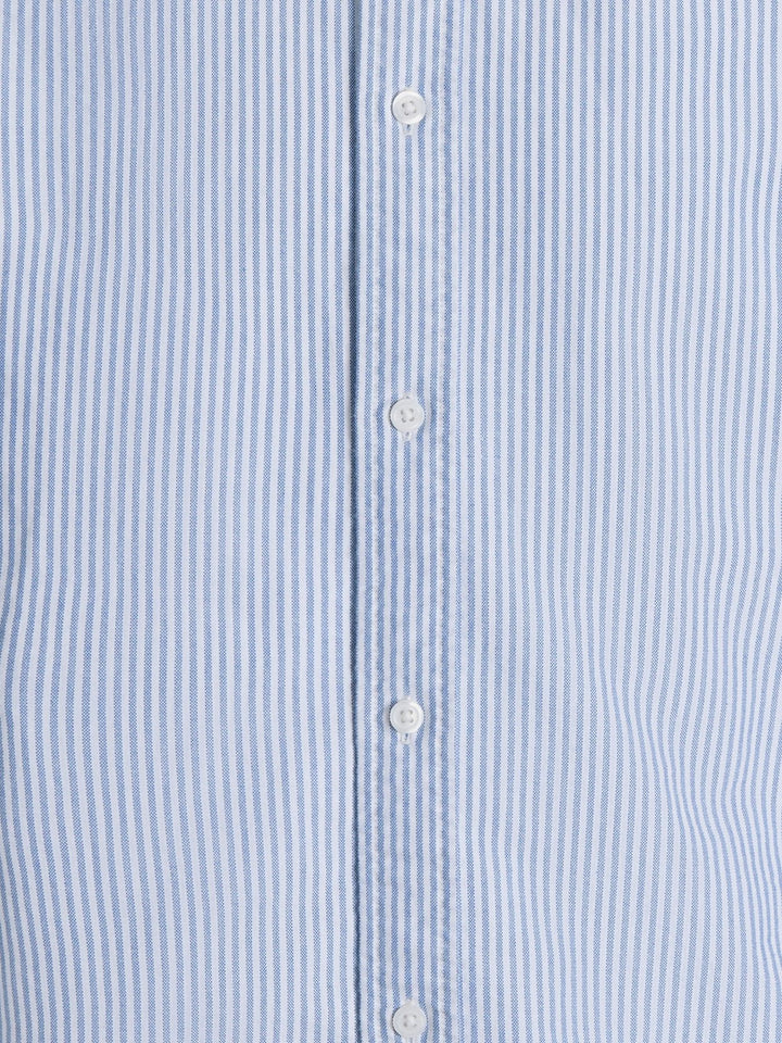 Blaues Herren Oxford-Hemd aus 100 % Baumwolle