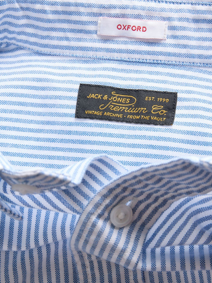 Blaues Herren Oxford-Hemd aus 100 % Baumwolle