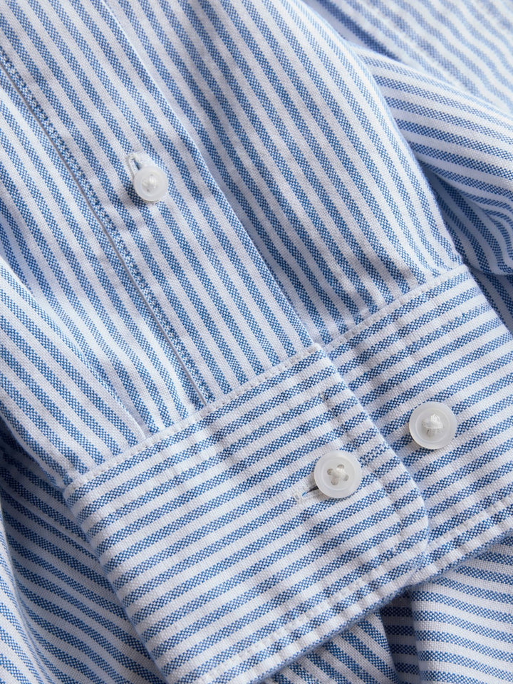 Blaues Herren Oxford-Hemd aus 100 % Baumwolle