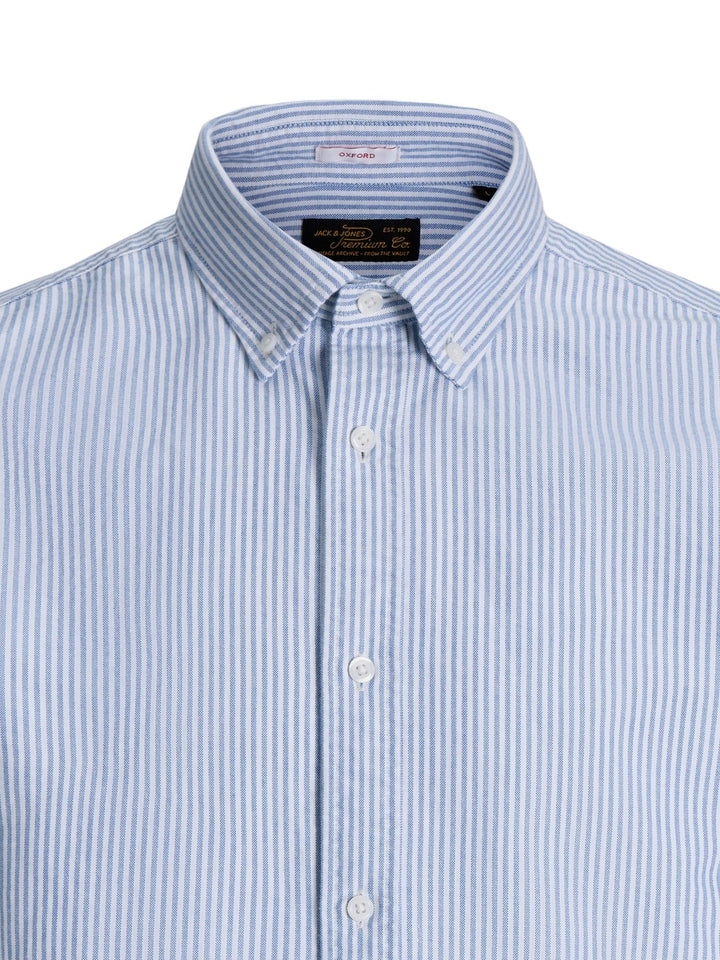 Blaues Herren Oxford-Hemd aus 100 % Baumwolle
