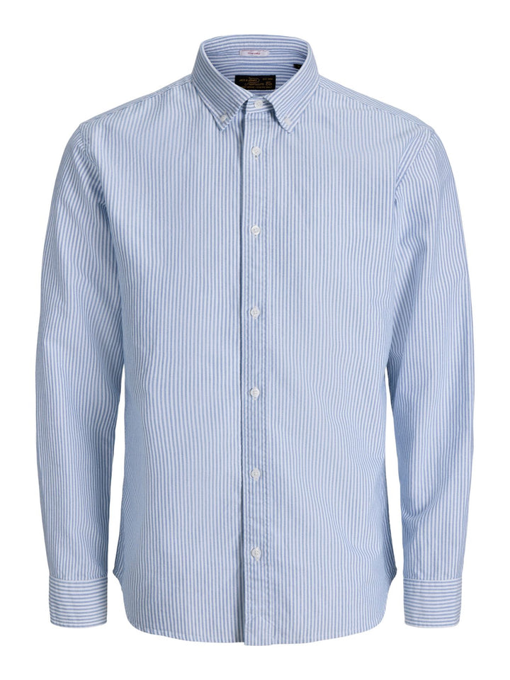 Blaues Herren Oxford-Hemd aus 100 % Baumwolle