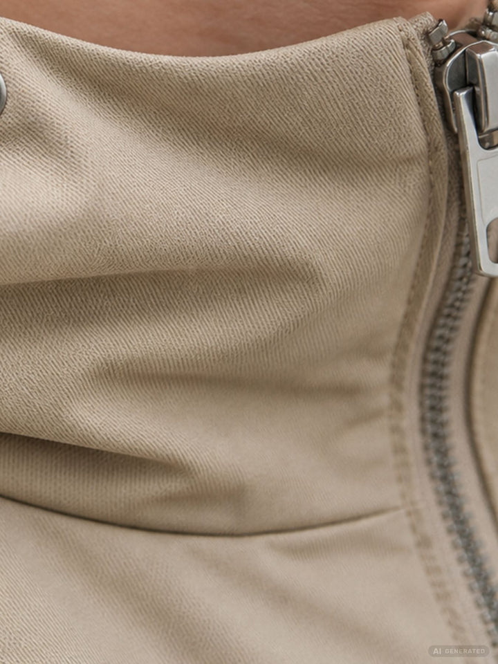 Herren Übergangsjacke in khaki mit Kapuze – wasserabweisend & funktional